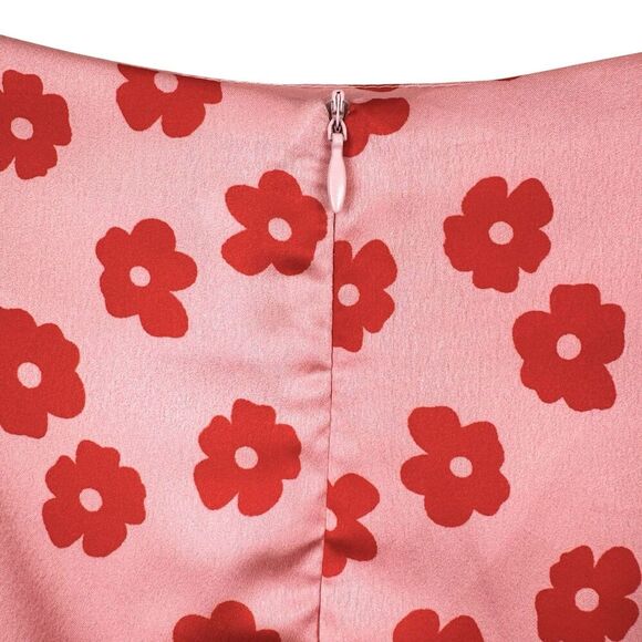 Princess Polly Olton Floral Mini Skirt Small Pink Flower Power Hippie Festival - Picture 4 of 10